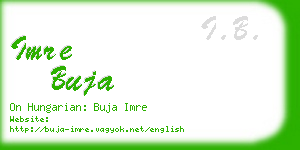 imre buja business card